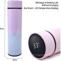 500ml Smart LED Water Bottle Stainless Steel Vacuum Flask Double Wall Vacuum Insulated with Intelligent Display Temperature